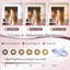 Bureau de coiffeuse avec plateau en verre, 11 ampoules Hollywood, tiroirs roses, tablettes et tabouret