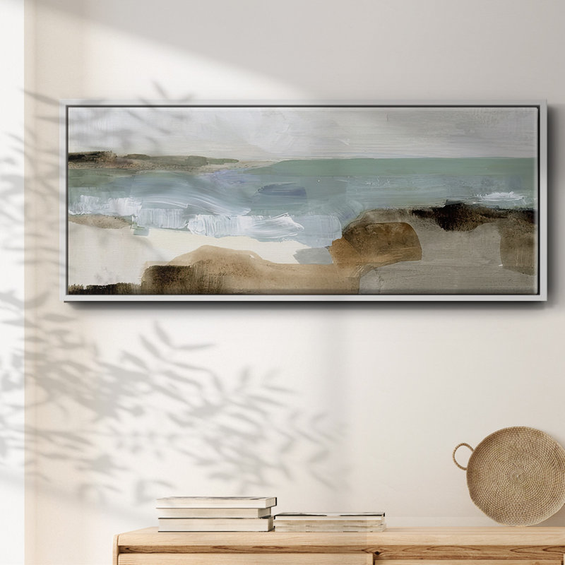 «Ocean Sigh III», toile encadrée, Blanc, H 24 po x l 60 po x P 1,5 po