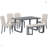Krystan 6 - Person Solid Wood Solid Wood Top Double Pedestal Dining Set