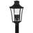 Graysie 4-Light Earth Black Outdoor Post Lantern