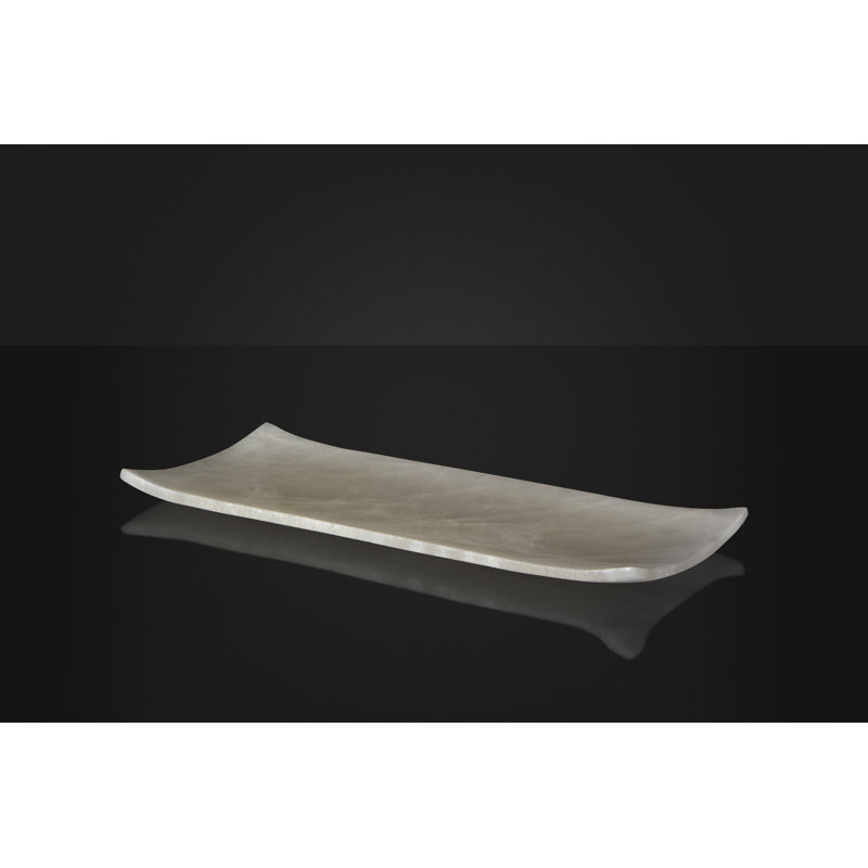 Onyx Decorative Tray, 0.3937" H x 9.8425" W x 3.937" D, Bellagio