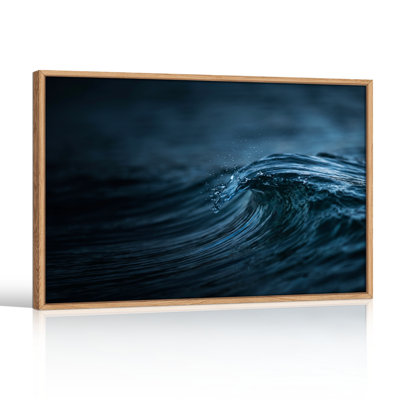 Ensemble de 1 tableau sur toile représentant des vagues océaniques