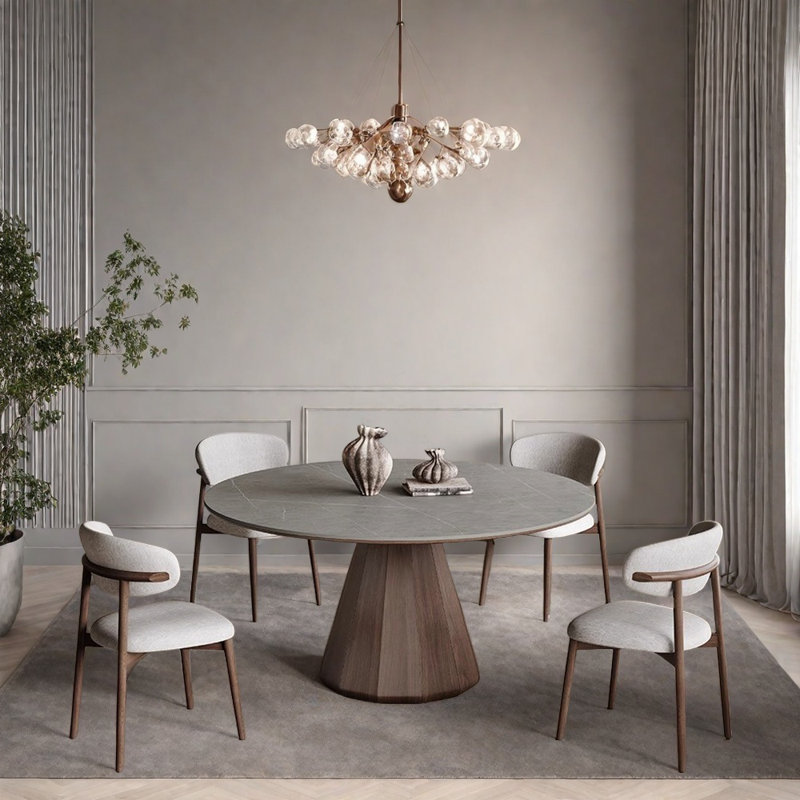 Ensemble de table moderne en bois massif, H 29,52 po x L 62,99 po x l 62,99 po