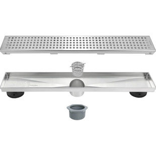 Drain de douche linéaire Neodrain 18 pouces SUS304 avec grille carrée classique pour salle de bain