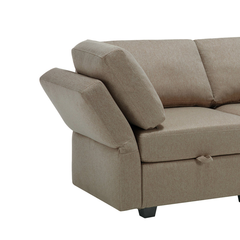 Ensemble de canapé confortable de style Mid-Century moderne avec rangement et fonctions réglables pour les petits espaces