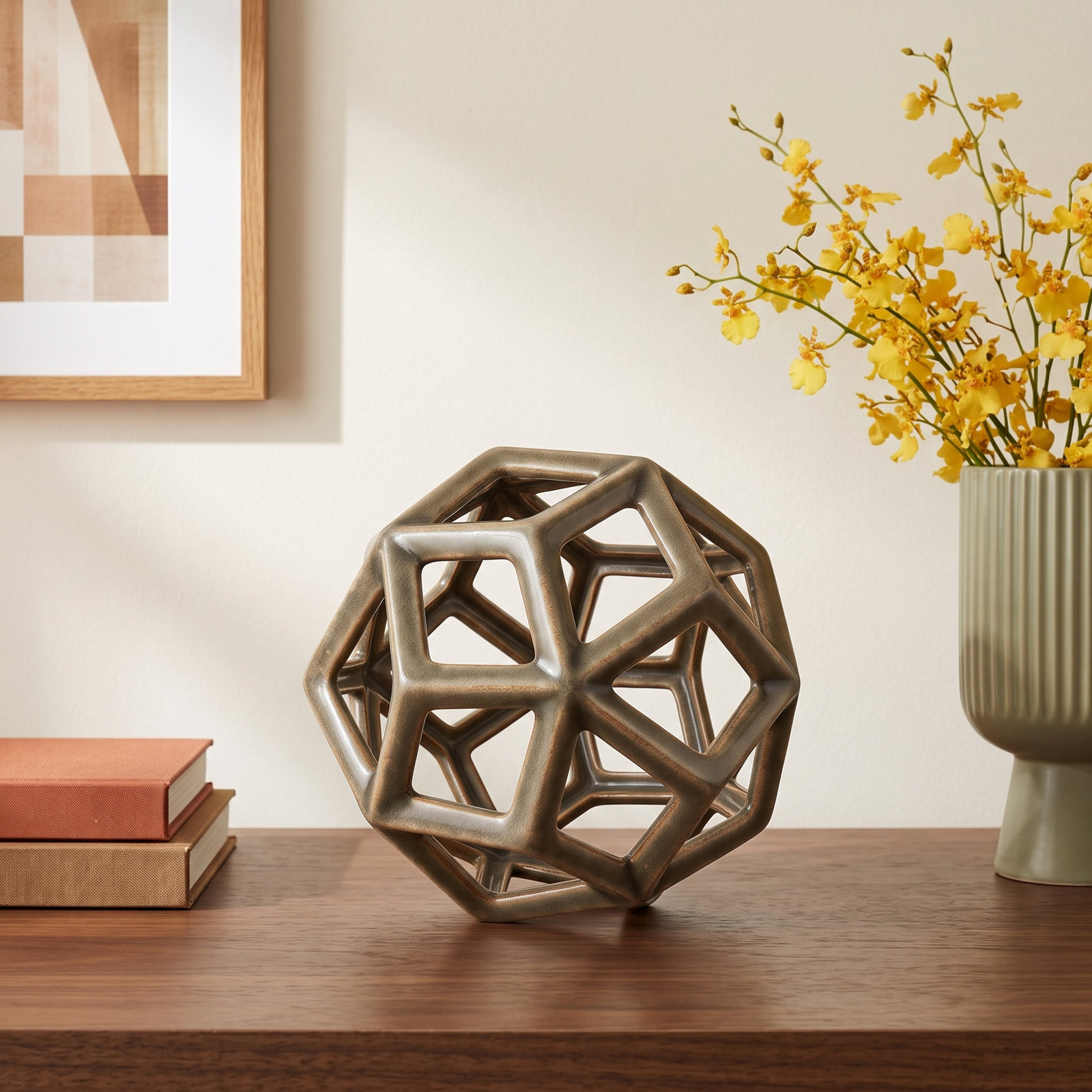 Cillian Ceramic Sculpture, Tan