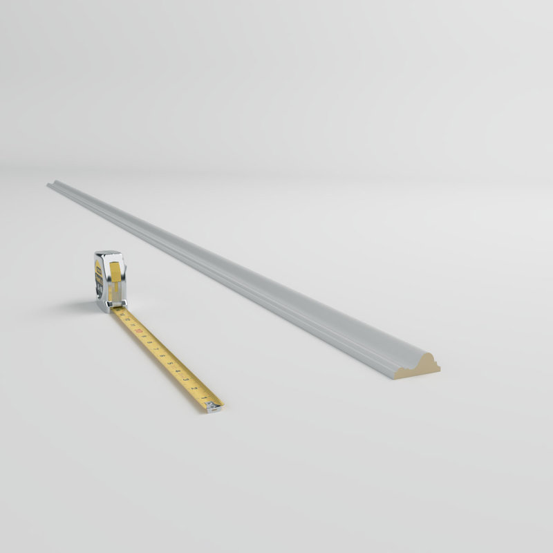 Emery Primed Polyurethane Crown Moulding Set, 94.5" Length