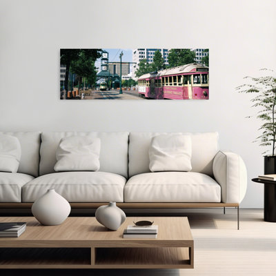 Main Street Trolley Memphis Tn Abstract Contemporary City Wall Art