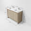Meuble-lavabo double bleu marine 48 po X P 20 po D, ensemble en marbre de culture et robinet chromé-117978730-117978724