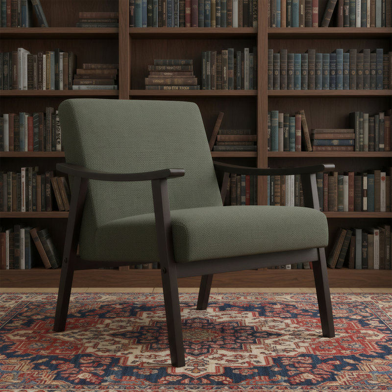 Fauteuil moderne à haut dossier, Vert antique
