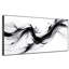 Extra Large Wall Art Fabric Print - Black & White Abstract Ink Wave Modern Living Room Decor - "Frame Assembly Required (Unfinished Frame)"-130842336