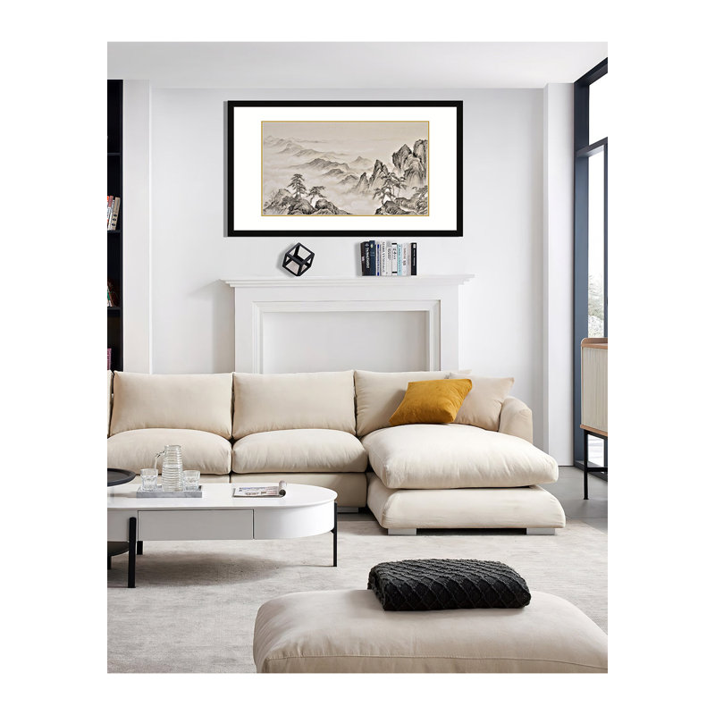 Far Sight of Mountains in Clouds by Xiu Yitang - Single Picture Frame Print