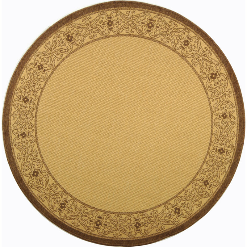 Herefordshire Performance Oriental Indoor/Outdoor Area Rug, Round 6'7"