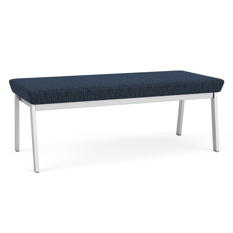 Banc en métal Newport, Argent, Ciel de minuit Adler - tissu de designer