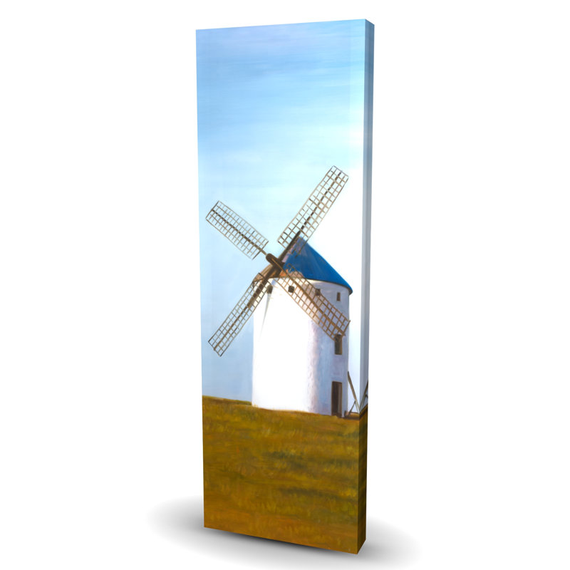 Big Windmill - White Rustic Canvas for Home Decor | Wall Art