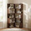 Bibliothèque d'angle à 6 niveaux (66 po de hauteur)