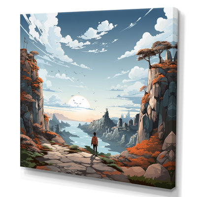 " Beige Cliff Jagged Solitude "