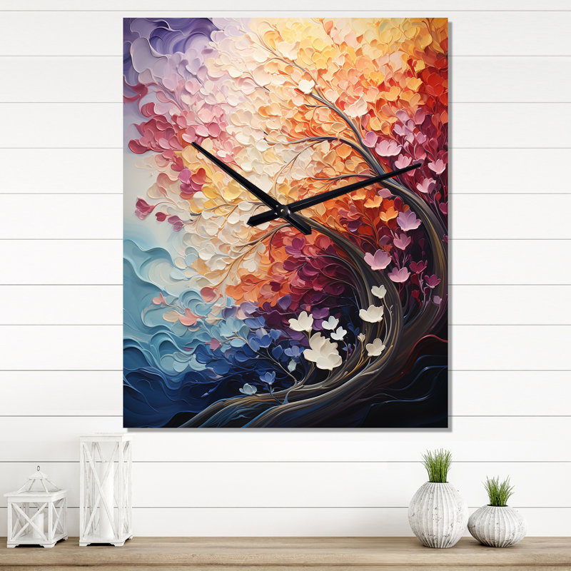 Beedon - Horloge murale arc-en-ciel moderne, Petit
