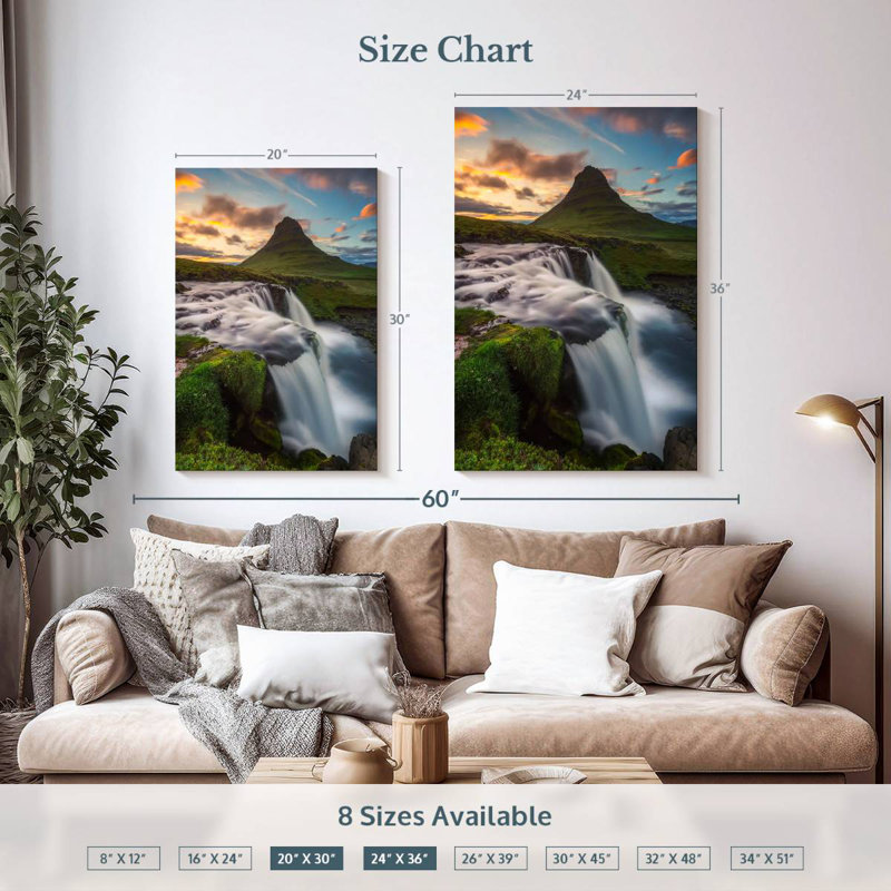 Alvord Kirkjufell Midnight Sun I, 36" H x 24" W