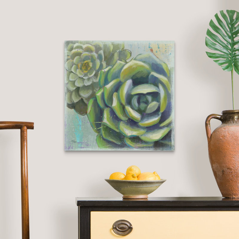 Succulents II, art mural sur toile, Toile tendue, H 20 po x l 20 po x P 1,25 po