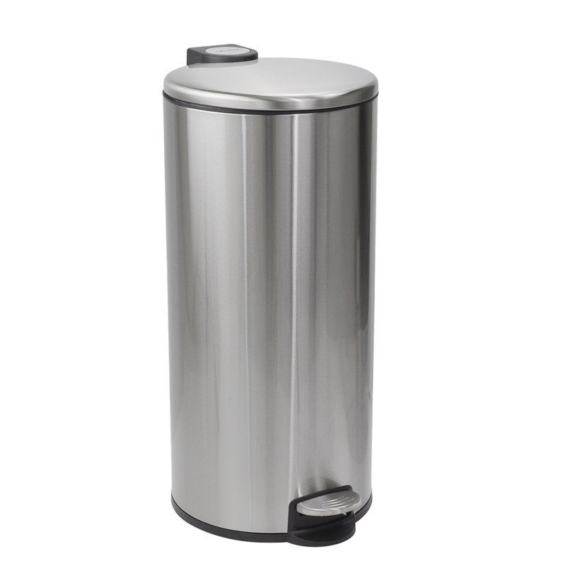 Yeung Steel Step On Kitchen Trash Can, 30