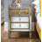 Quinton Mirror and Glass Bedside Table 3 Drawers Modern Design