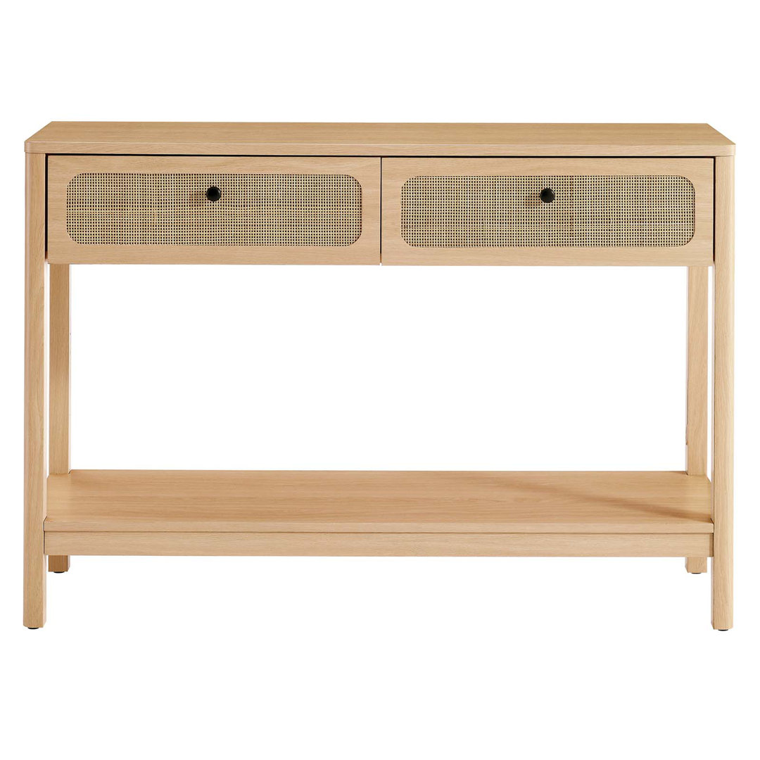 Modway Chaucer Wood Entryway Console Table In Oak Modway 