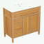 Bathroom Vanity with Sink, Flip-Out Drawer, 3 Drawers and 2 Soft-Close Doors
