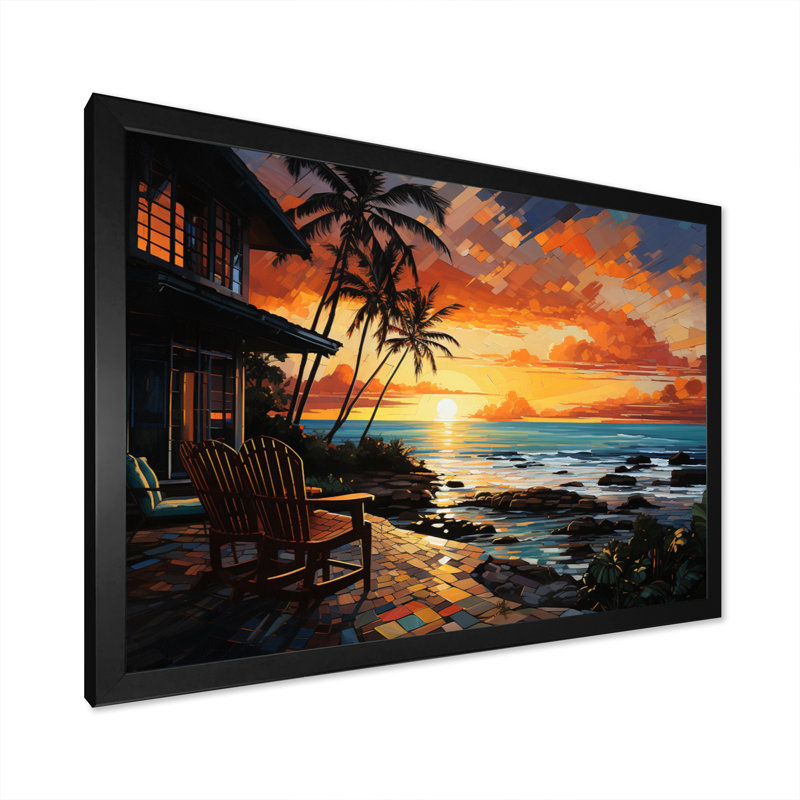 Hotels Lodges Resort Reverie III - Nautical & Beach Wall Decor, H 30 po x l 40 po x P 1,5 po, Cadre photo noir