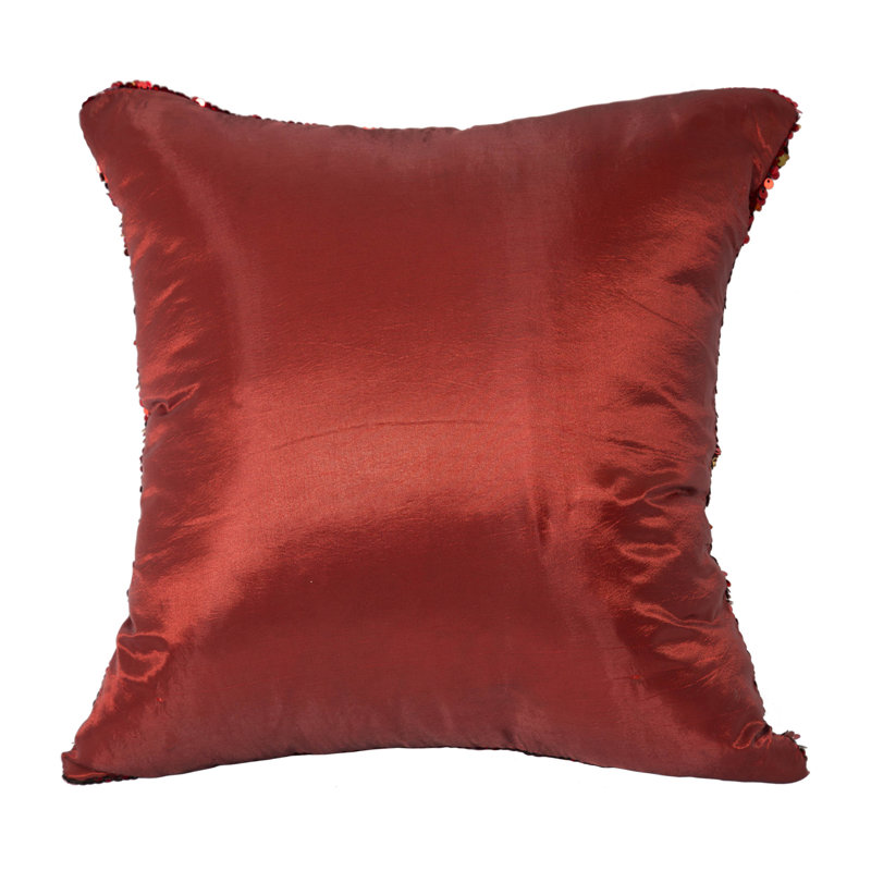 Housse de coussin réversible Bally, Doré / Bourgogne, Housse de coussin