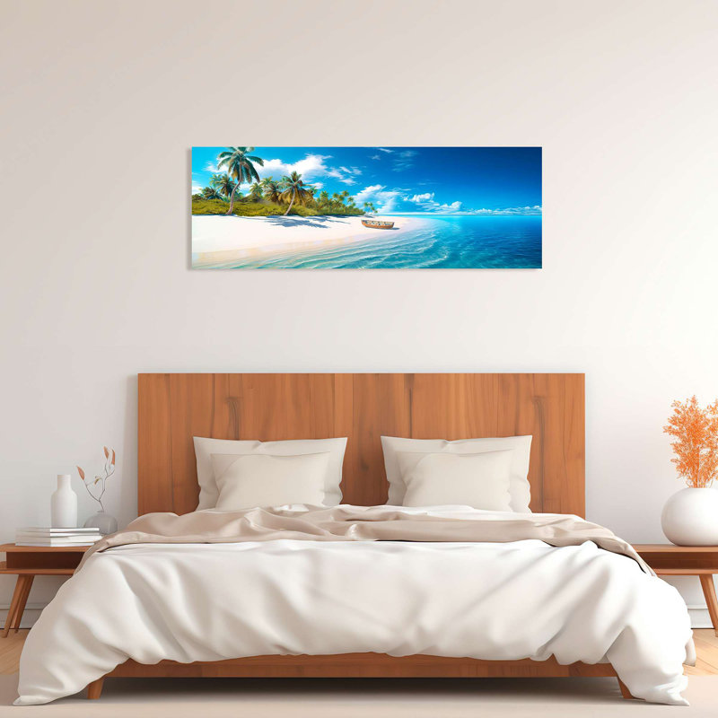 Tropical Lanscape By Dario Marzi by Dario Marzi - Wrapped Canvas Art Prints, 35cm H x 100cm W x 4cm D