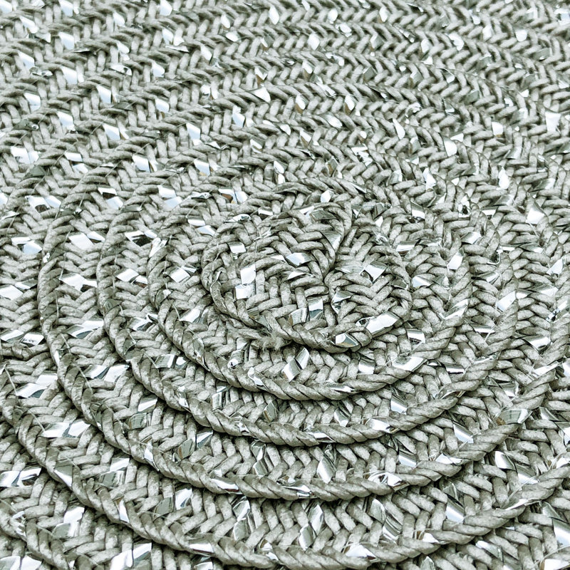 Hoytville Solid Colour Round Placemat, Silver
