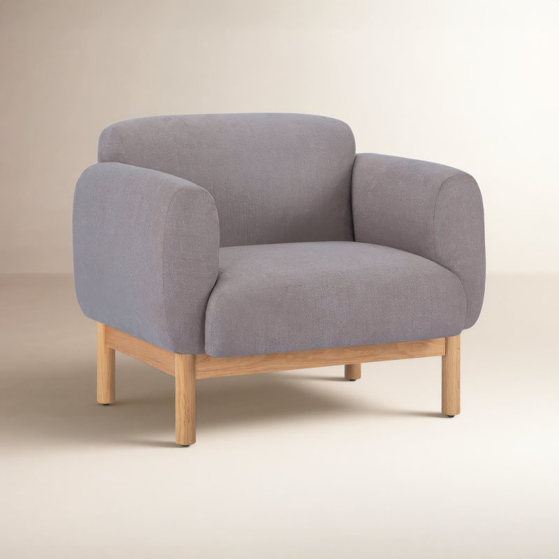 Tulum Armchair, Metro Gray Linen Blend