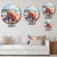 Horloge murale Beach Seashell Symphony Pointillism-93393650