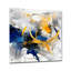 Art mural en acrylique sur fond bleu foncé et or à coups de fractales xiv-1770677068