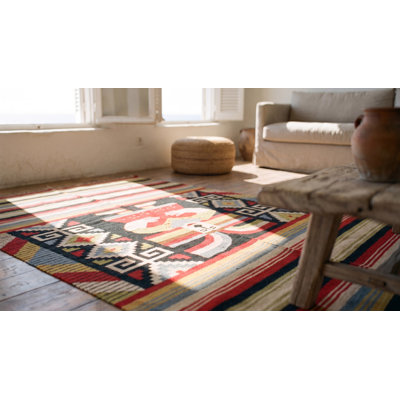 Antique Zapotec Mexico Knotted Rug