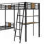 Lit superposé en L avec lit mezzanine avec bureau et tablette