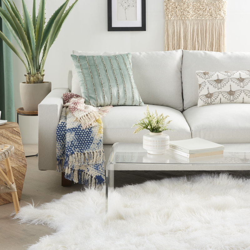 Housse de coussin carré et insert, Céladon