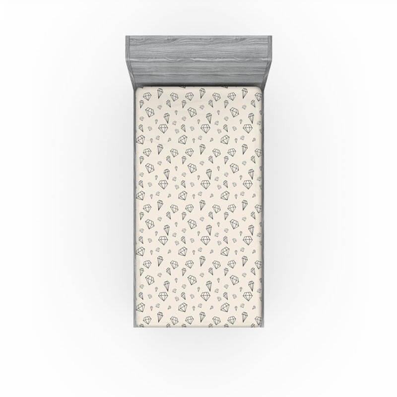Ensemble de 2 draps-housses Ambesonne, Twin Fitted Sheet