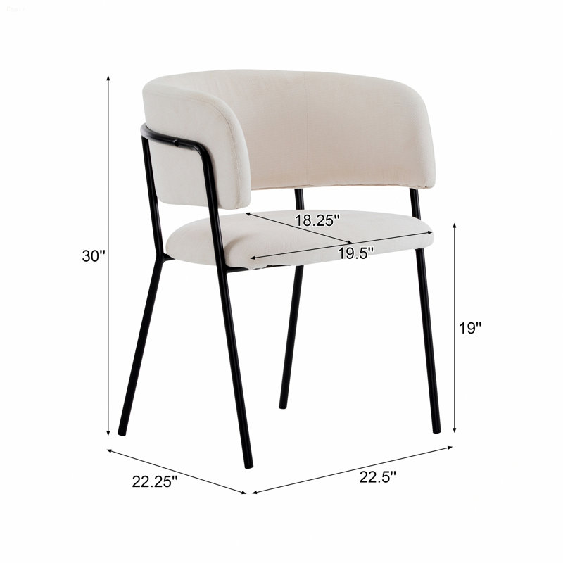 Deux chaises pour les chaises de salle à manger rembourrées modernes et intérieures