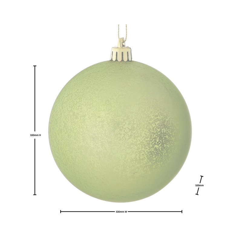 Ornement boule de mercure en plastique incassable 100 mm , Vert