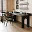 Bureau noir en bois massif en forme de L-2129473790