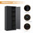 72" Heavy-Duty Metal Storage Cabinet with Lock - Black Garage Shelving Unit