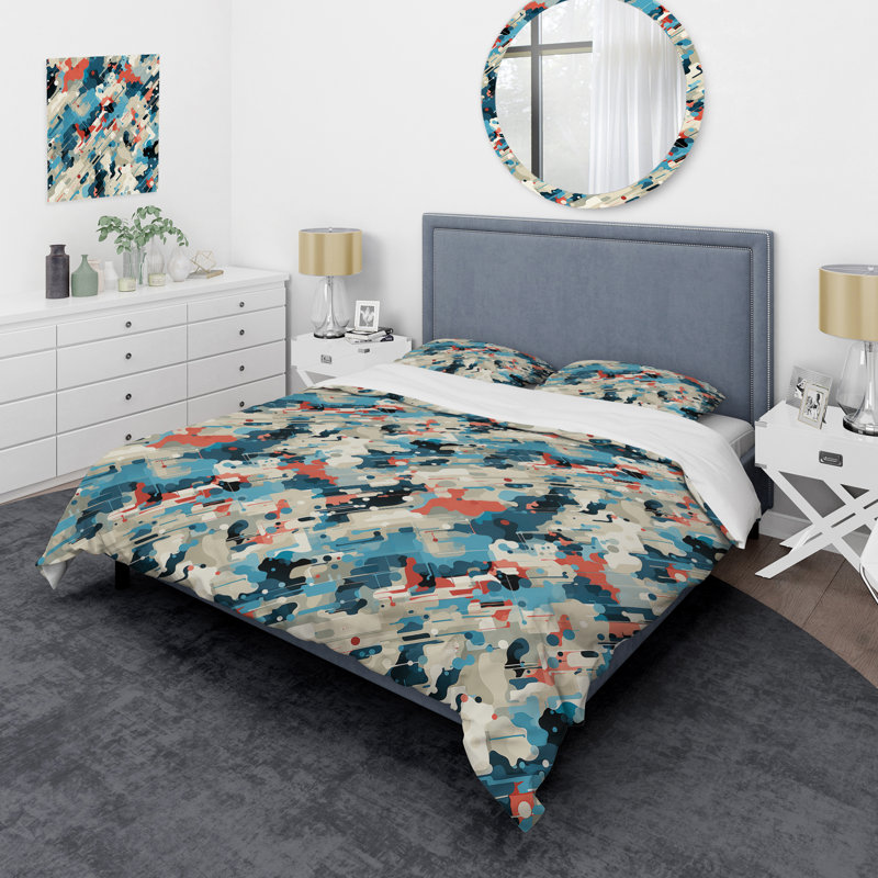 Ensemble de housse de couette Cuber Techno Concealment, Housse de couette pour très grand lit et 2 très