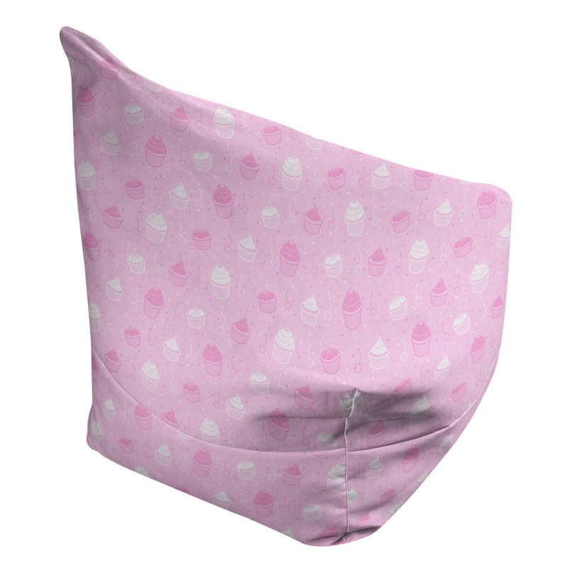 Petite chaise à sacs à billes & Leffel, H 120 po x l 2 po x P 60 po, Rembourrage poly, Rose / blanc