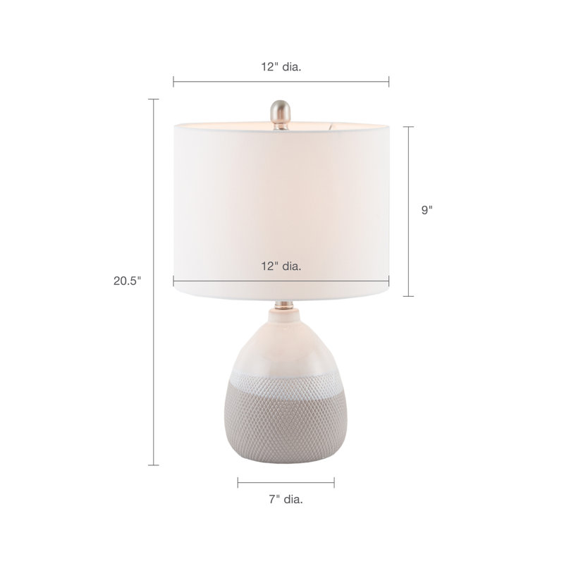 Mabrey Ceramic Textured Table Lamp