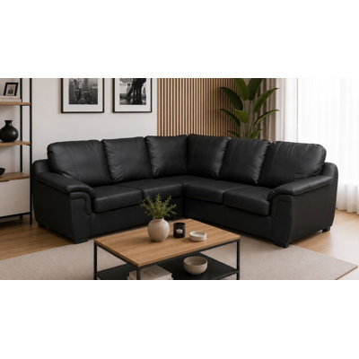 Cheswick 5 Seater Faux Leather Corner Sofa 