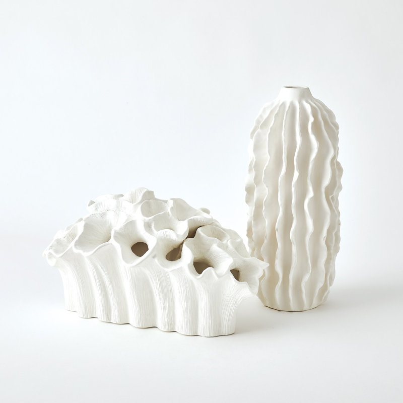Vase Sea Ribbon - blanc mat