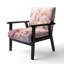 Chaise avec accoudoirs rembourrée Apple Blossom