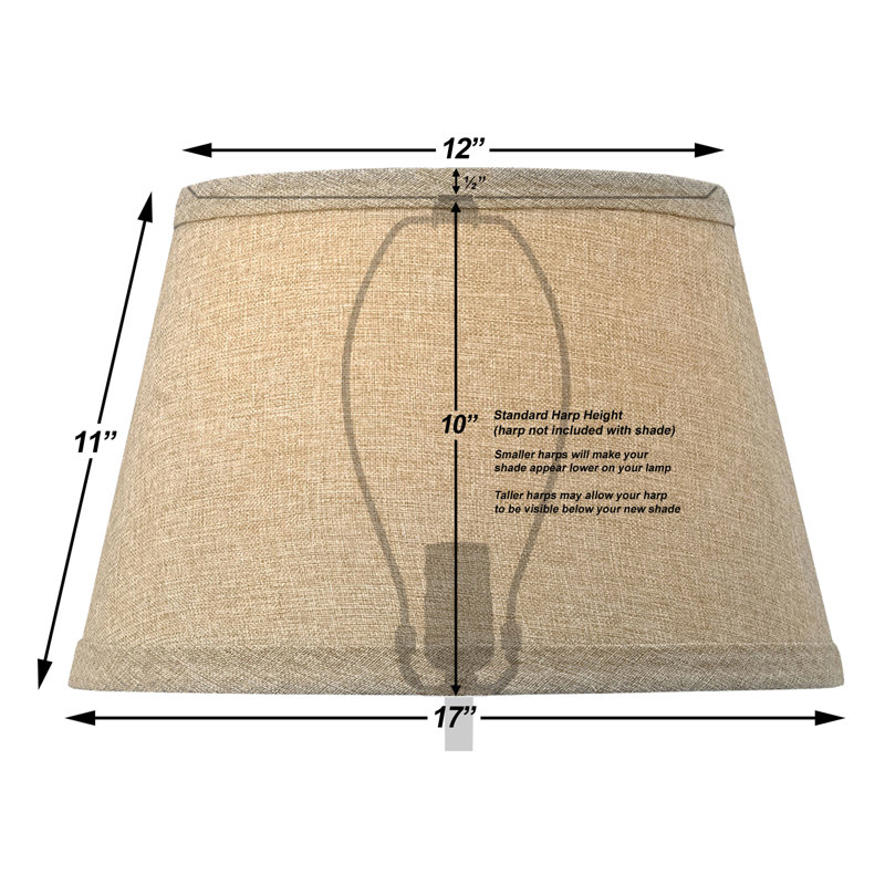 Abat-jour cloche en lin brun 10,75 "x l 17" (araignée)
